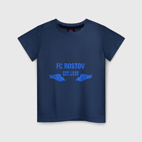 Детская футболка хлопок с принтом FC Rostov в Белгороде, 100% хлопок | круглый вырез горловины, полуприлегающий силуэт, длина до линии бедер | 1930 | club | football | rostov | клуб | ростов | фк | футбол