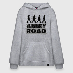 Худи SuperOversize хлопок с принтом Abbey Road в Белгороде, 70% хлопок, 30% полиэстер, мягкий начес внутри | карман-кенгуру, эластичная резинка на манжетах и по нижней кромке, двухслойный капюшон
 | 