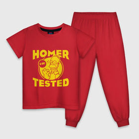 Детская пижама хлопок с принтом Homer tested в Белгороде, 100% хлопок |  брюки и футболка прямого кроя, без карманов, на брюках мягкая резинка на поясе и по низу штанин
 | гомер