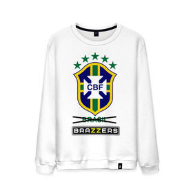 Мужской свитшот хлопок с принтом Сборная Бразилии по футболу в Белгороде, 100% хлопок |  | brazzers | бразилия