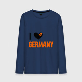 Мужской лонгслив хлопок с принтом I love Germany в Белгороде, 100% хлопок |  | deutsch | football | germany | heart | love | германия | люблю | мяч | сердце | футбол