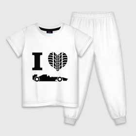 Детская пижама хлопок с принтом Формула 1 в Белгороде, 100% хлопок |  брюки и футболка прямого кроя, без карманов, на брюках мягкая резинка на поясе и по низу штанин
 | машина | сердце | формула