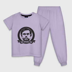 Детская пижама хлопок с принтом Jose Mourinho (Жозе Моуринью) в Белгороде, 100% хлопок |  брюки и футболка прямого кроя, без карманов, на брюках мягкая резинка на поясе и по низу штанин
 | jose mourinho | жозе моуринью | мяч | спорт | футбол