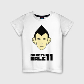 Детская футболка хлопок с принтом Gareth Bale (карикатура) в Белгороде, 100% хлопок | круглый вырез горловины, полуприлегающий силуэт, длина до линии бедер | 