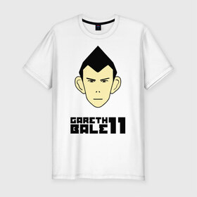 Мужская футболка премиум с принтом Gareth Bale (карикатура) в Белгороде, 92% хлопок, 8% лайкра | приталенный силуэт, круглый вырез ворота, длина до линии бедра, короткий рукав | 