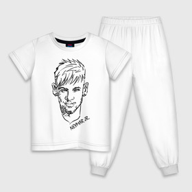 Детская пижама хлопок с принтом Neymar Jr в Белгороде, 100% хлопок |  брюки и футболка прямого кроя, без карманов, на брюках мягкая резинка на поясе и по низу штанин
 | Тематика изображения на принте: 