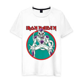 Мужская футболка хлопок с принтом Iron Maiden в Белгороде, 100% хлопок | прямой крой, круглый вырез горловины, длина до линии бедер, слегка спущенное плечо. | Тематика изображения на принте: iron maiden