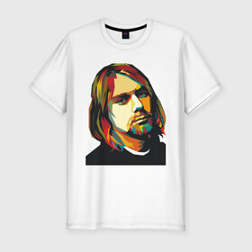 Мужская футболка премиум с принтом Nirvana в Белгороде, 92% хлопок, 8% лайкра | приталенный силуэт, круглый вырез ворота, длина до линии бедра, короткий рукав | cobain | kurt | nirvana | кобейн | курт | нирвана