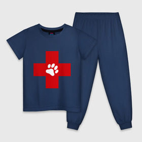 Детская пижама хлопок с принтом Ветеринар в Белгороде, 100% хлопок |  брюки и футболка прямого кроя, без карманов, на брюках мягкая резинка на поясе и по низу штанин
 | ветеринар | врач | доктор | красный | крест
