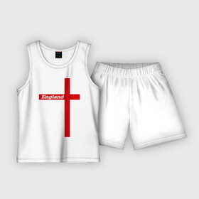 Детская пижама с шортами хлопок с принтом Сборная Англии в Белгороде,  |  | england | англия | сборная | флаг | футбол
