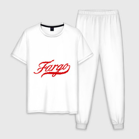 Мужская пижама хлопок с принтом Fargo в Белгороде, 100% хлопок | брюки и футболка прямого кроя, без карманов, на брюках мягкая резинка на поясе и по низу штанин
 | Тематика изображения на принте: fargo