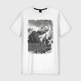 Мужская футболка премиум с принтом Linkin Park в Белгороде, 92% хлопок, 8% лайкра | приталенный силуэт, круглый вырез ворота, длина до линии бедра, короткий рукав | linkin | park
