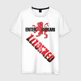 Мужская футболка хлопок с принтом Enter Shikari в Белгороде, 100% хлопок | прямой крой, круглый вырез горловины, длина до линии бедер, слегка спущенное плечо. | enter | shikari | zonked | zzzonked