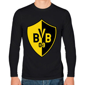 Мужской лонгслив хлопок с принтом FC Borussia Dortmund Shield в Белгороде, 100% хлопок |  | borussia | dortmund | fc | football | shield | клуб | фк | футбол