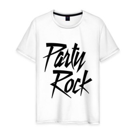 Мужская футболка хлопок с принтом Party Rock в Белгороде, 100% хлопок | прямой крой, круглый вырез горловины, длина до линии бедер, слегка спущенное плечо. | 