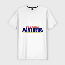 Мужская футболка премиум с принтом HC Florida Panthers Sign в Белгороде, 92% хлопок, 8% лайкра | приталенный силуэт, круглый вырез ворота, длина до линии бедра, короткий рукав | club | florida | hockey | panthers | клуб | хоккей