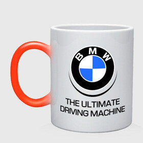 Кружка хамелеон с принтом BMW Driving Machine в Белгороде, керамика | меняет цвет при нагревании, емкость 330 мл | bmw | driving | machine | ultimate