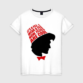 Женская футболка хлопок с принтом Fezzes в Белгороде, 100% хлопок | прямой крой, круглый вырез горловины, длина до линии бедер, слегка спущенное плечо | cool | doctor who | fez | доктор | доктор кто | круто | кто | феска