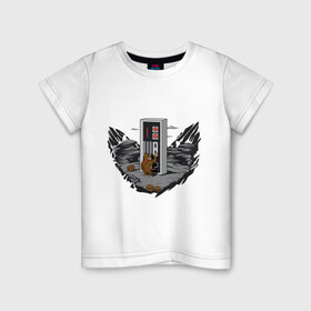 Детская футболка хлопок с принтом Кинг Конг 8 бит в Белгороде, 100% хлопок | круглый вырез горловины, полуприлегающий силуэт, длина до линии бедер | retro | гарила | игры | кинг конг | обезьяна
