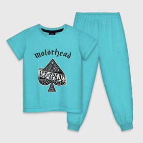 Детская пижама хлопок с принтом Motorhead ace of spades в Белгороде, 100% хлопок |  брюки и футболка прямого кроя, без карманов, на брюках мягкая резинка на поясе и по низу штанин
 | motorhead