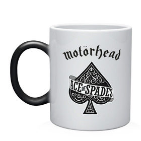 Кружка хамелеон с принтом Motorhead ace of spades в Белгороде, керамика | меняет цвет при нагревании, емкость 330 мл | motorhead