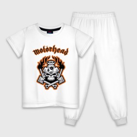 Детская пижама хлопок с принтом Motorhead в Белгороде, 100% хлопок |  брюки и футболка прямого кроя, без карманов, на брюках мягкая резинка на поясе и по низу штанин
 | motorhead