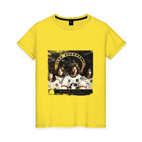 Женская футболка хлопок с принтом Лед Зеппелин в Белгороде, 100% хлопок | прямой крой, круглый вырез горловины, длина до линии бедер, слегка спущенное плечо | led zeppelin