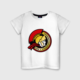 Детская футболка хлопок с принтом HC Ottawa Senators Alternative в Белгороде, 100% хлопок | круглый вырез горловины, полуприлегающий силуэт, длина до линии бедер | alternative | club | hockey | ottawa | senators | золото | хоккей