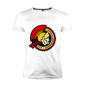 Мужская футболка премиум с принтом HC Ottawa Senators Alternative в Белгороде, 92% хлопок, 8% лайкра | приталенный силуэт, круглый вырез ворота, длина до линии бедра, короткий рукав | alternative | club | hockey | ottawa | senators | золото | хоккей