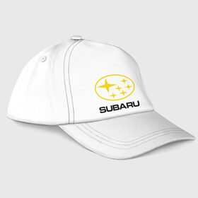 Бейсболка с принтом Subaru Logo в Белгороде, 100% хлопок | классический козырек, металлическая застежка-регулятор размера | logo | subaru | автомобиль | логотип | марка | субару