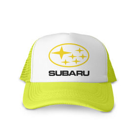 Кепка тракер с сеткой с принтом Subaru Logo в Белгороде, трикотажное полотно; задняя часть — сетка | длинный козырек, универсальный размер, пластиковая застежка | logo | subaru | автомобиль | логотип | марка | субару