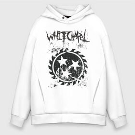 Мужское худи Oversize хлопок с принтом Whitechapel в Белгороде, френч-терри — 70% хлопок, 30% полиэстер. Мягкий теплый начес внутри —100% хлопок | боковые карманы, эластичные манжеты и нижняя кромка, капюшон на магнитной кнопке | deathcore | whitechapel | дэткор | метал