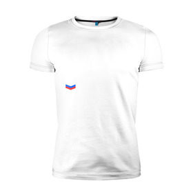 Мужская футболка премиум с принтом Полиция в Белгороде, 92% хлопок, 8% лайкра | приталенный силуэт, круглый вырез ворота, длина до линии бедра, короткий рукав | милиция | патриот | россия | триколор