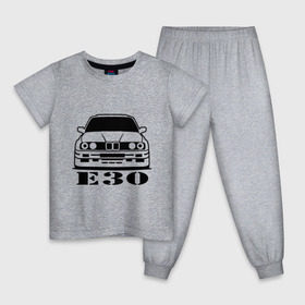 Детская пижама хлопок с принтом e30 в Белгороде, 100% хлопок |  брюки и футболка прямого кроя, без карманов, на брюках мягкая резинка на поясе и по низу штанин
 | bmw | e30 | автомобиль | бмв | е30 | машина