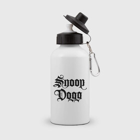 Бутылка спортивная с принтом Snoop Dogg в Белгороде, металл | емкость — 500 мл, в комплекте две пластиковые крышки и карабин для крепления | rap | snoop dogg | музыка | рэп | снуп дог
