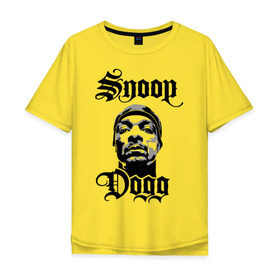 Мужская футболка хлопок Oversize с принтом Snoop Dogg в Белгороде, 100% хлопок | свободный крой, круглый ворот, “спинка” длиннее передней части | rap | snoop dogg | музыка | рэп | снуп дог