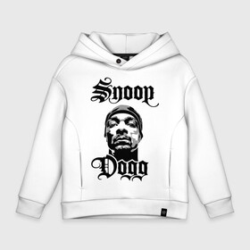 Детское худи Oversize хлопок с принтом Snoop Dogg в Белгороде, френч-терри — 70% хлопок, 30% полиэстер. Мягкий теплый начес внутри —100% хлопок | боковые карманы, эластичные манжеты и нижняя кромка, капюшон на магнитной кнопке | rap | snoop dogg | музыка | рэп | снуп дог