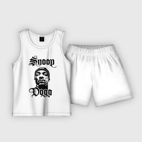 Детская пижама с шортами хлопок с принтом Snoop Dogg в Белгороде,  |  | rap | snoop dogg | музыка | рэп | снуп дог