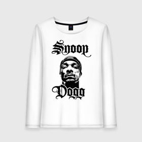 Женский лонгслив хлопок с принтом Snoop Dogg в Белгороде, 100% хлопок |  | rap | snoop dogg | музыка | рэп | снуп дог