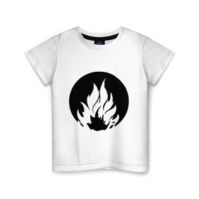 Детская футболка хлопок с принтом Дивергент - Бесстрашие в Белгороде, 100% хлопок | круглый вырез горловины, полуприлегающий силуэт, длина до линии бедер | бесстрашие | дивергент | огонь | символ