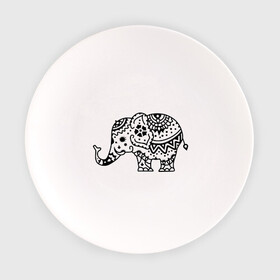 Тарелка с принтом Слоник узор в Белгороде, фарфор | диаметр - 210 мм
диаметр для нанесения принта - 120 мм | Тематика изображения на принте: слон