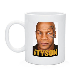 Кружка с принтом Mike Tyson в Белгороде, керамика | объем — 330 мл, диаметр — 80 мм. Принт наносится на бока кружки, можно сделать два разных изображения | 