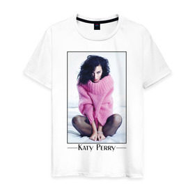 Мужская футболка хлопок с принтом Katy Perry в Белгороде, 100% хлопок | прямой крой, круглый вырез горловины, длина до линии бедер, слегка спущенное плечо. | Тематика изображения на принте: katy perry | pop | знаменитости | корона | кэти перри | музыка | певица