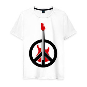 Мужская футболка хлопок с принтом Пацифик рок в Белгороде, 100% хлопок | прямой крой, круглый вырез горловины, длина до линии бедер, слегка спущенное плечо. | гитара