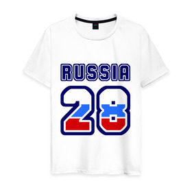 Мужская футболка хлопок с принтом Russia - 28 (Амурская область) в Белгороде, 100% хлопок | прямой крой, круглый вырез горловины, длина до линии бедер, слегка спущенное плечо. | 