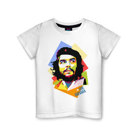 Детская футболка хлопок с принтом Che Guevara в Белгороде, 100% хлопок | круглый вырез горловины, полуприлегающий силуэт, длина до линии бедер | че гевара