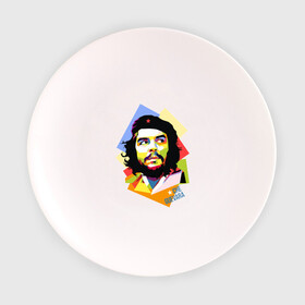Тарелка с принтом Che Guevara в Белгороде, фарфор | диаметр - 210 мм
диаметр для нанесения принта - 120 мм | че гевара