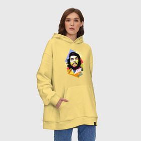 Худи SuperOversize хлопок с принтом Che Guevara в Белгороде, 70% хлопок, 30% полиэстер, мягкий начес внутри | карман-кенгуру, эластичная резинка на манжетах и по нижней кромке, двухслойный капюшон
 | че гевара