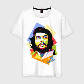 Мужская футболка хлопок с принтом Che Guevara в Белгороде, 100% хлопок | прямой крой, круглый вырез горловины, длина до линии бедер, слегка спущенное плечо. | Тематика изображения на принте: че гевара