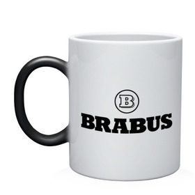 Кружка хамелеон с принтом Brabus в Белгороде, керамика | меняет цвет при нагревании, емкость 330 мл | benz | brabus | logo | mercedes | авто | брабус | лого | мерс | мерседес бенс
